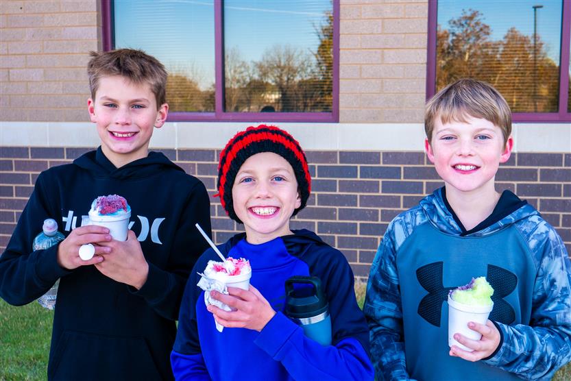 Students participate in a fun run